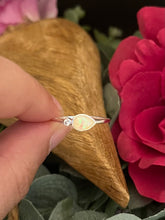 Load image into Gallery viewer, Pear Opal and Crystal Ring 925 Sterling Silver
