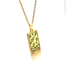 Load image into Gallery viewer, The Star Tarot Pendant Necklace – Retro Mystic Card Jewellery (Gold or Silver)
