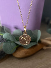 Load image into Gallery viewer, Horoscope Collection – Zodiac Blaze Pendant (Aries)

Gold-Plated Stainless Steel | Waterproof &amp; Tarnish-Resistant | Everyday Boldness
