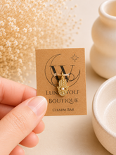 Load image into Gallery viewer, Build Your Story Charm Necklace | Personalised Gold Necklace | Custom Birthstone Jewellery | Luna Wolf Boutique
