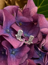 Load image into Gallery viewer, Cowboy Boot 925 Sterling Silver Stud Earrings
