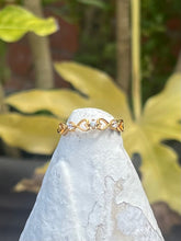 Load image into Gallery viewer, Gold plated sterling silver heart and crystal ring
