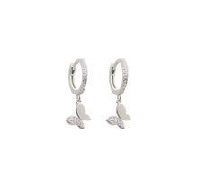 Load image into Gallery viewer, Butterfly Huggie Earrings – Sterling Silver or Gold Plated Sterling Silver
