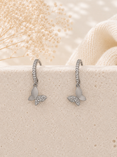 Load image into Gallery viewer, Butterfly Huggie Earrings – Sterling Silver or Gold Plated Sterling Silver
