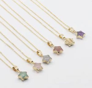 Waterproof jewellery
Crystal necklace
Rose quartz green aventurine clear quartz strawberry quartz amethyst Howlite turquoise