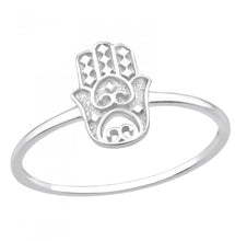Load image into Gallery viewer, Sterling Silver Hamsa Ring
