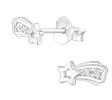 Load image into Gallery viewer, Shooting Star Sterling Silver Studs
