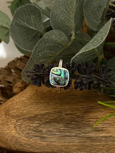 Load image into Gallery viewer, Sterling Silver and Abalone Large Square Ring
