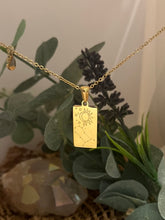 Load image into Gallery viewer, Gold plated waterproof Gemini zodiac necklace cosmic star constellation 
