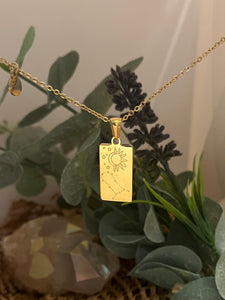 Gold plated waterproof Gemini zodiac necklace cosmic star constellation 