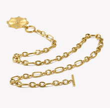 Load image into Gallery viewer, Waterproof stainless steel gold necklace with 18k plating, sunburst charm pendant for everyday wear
