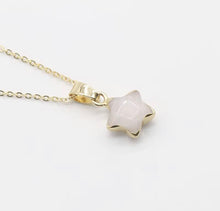 Load image into Gallery viewer, Rose quartz star necklace
