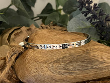 Load image into Gallery viewer, Lisa Angel Meaningful Words Bangle ‘Sun and Moon’ Silver
