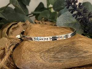 Lisa Angel Meaningful Words Bangle ‘Sun and Moon’ Silver