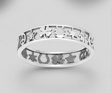 Load image into Gallery viewer, Lucky Symbols Ring Sterling Silver
