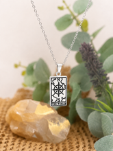 Load image into Gallery viewer, The World Tarot Pendant Necklace – Retro Mystic Card Jewellery (Gold or Silver)
