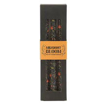 Load image into Gallery viewer, Set of 3 Black Midnight Print Taper Candles – Mystical Home Décor &amp; Ritual Candle Set
