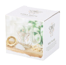Load image into Gallery viewer, Luna Moth Double Walled Glass Mug With Crystal Tea Infuser
