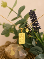 Virgo Zodiac Necklace – Waterproof Gold Plated Stainless Steel Horoscope Pendant (August 23 – September 22)