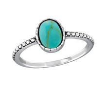 Load image into Gallery viewer, Oval Turquoise Sterling Silver Ring

