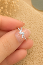 Load image into Gallery viewer, Sterling Silver Crystal Knot Ring
