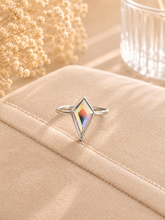 Load image into Gallery viewer, Sterling Silver Sparkle Ring with Austrian Crystal – Aurora Borealis
