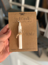Load image into Gallery viewer, White magic spell candle for happiness new beginnings and spiritual growth
