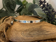 Load image into Gallery viewer, Lisa Angel Meaningful Words Bangle ‘You Are Loved’ Silver
