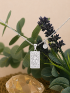 Aquarius Zodiac Necklace – Waterproof Silver Stainless Steel Horoscope Pendant (January 20 – February 18)