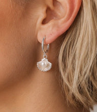 Load image into Gallery viewer, Pearl Shell Huggie Earrings
