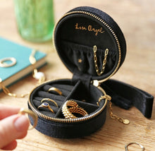 Load image into Gallery viewer, Starry Night Velvet Mini Round Jewellery Case
