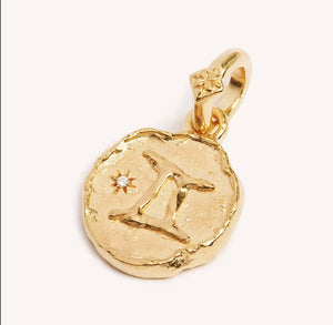 Gemini zodiac necklace waterproof tarnish free gold plated stainless steel