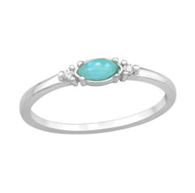 Load image into Gallery viewer, Marquise Turquoise Opal and Crystal Ring
