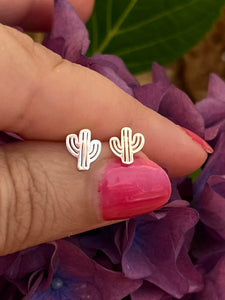 Cactus 925 Sterling Silver Studs