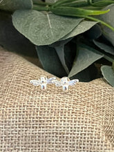 Load image into Gallery viewer, Long Wing Bee Sterling Silver Stud Earrings
