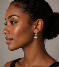 Load image into Gallery viewer, Butterfly Huggie Earrings – Sterling Silver or Gold Plated Sterling Silver
