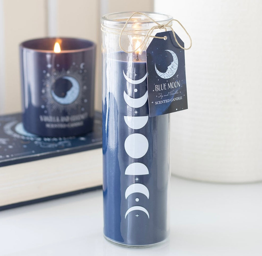 Blue Moon Vanilla & Coconut Candle – Celestial Scented Jar Candle for Relaxation & Home Décor