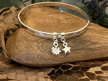 Load image into Gallery viewer, Lisa Angel Meaningful Words Bangle ‘You Are Loved’ Silver
