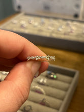 Load image into Gallery viewer, Sterling Silver Daisy Ring with Cubic Zirconia
