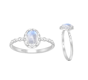 Bobbly Rose Quartz Sterling Silver Ring