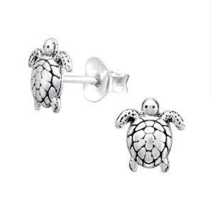 Turtle Sterling Silver Stud Earrings