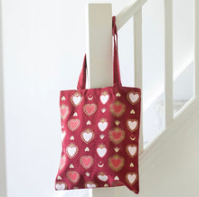 Load image into Gallery viewer, Sacred Heart Print Tote Bag – Reusable Polyester Shopper with Heart-Motif Design

