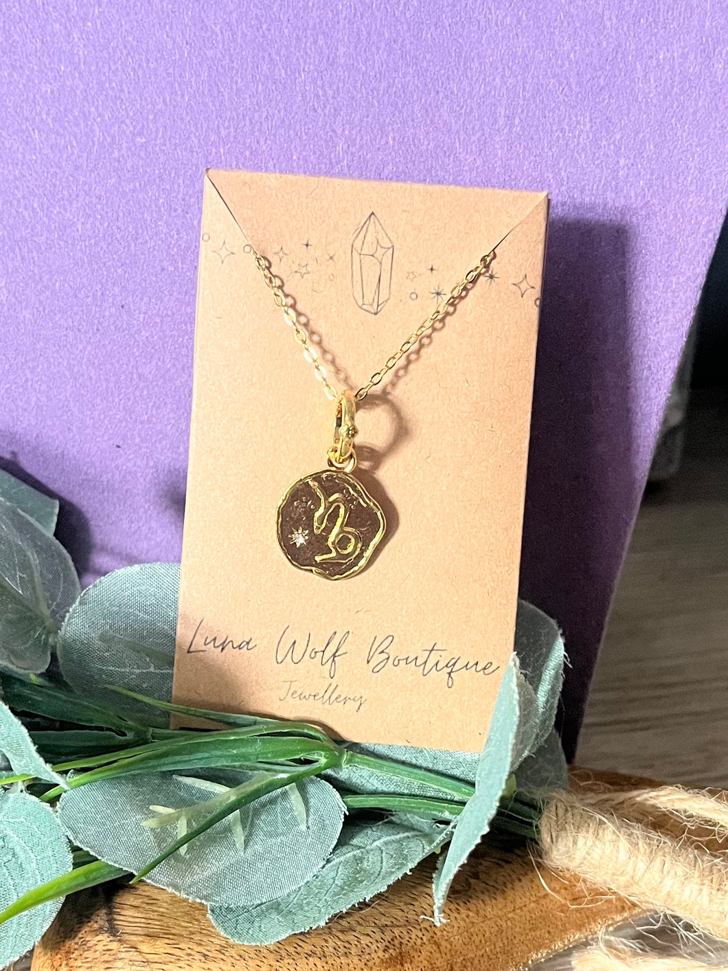 Horoscope Collection - Zodiac Blaze Pendant Necklace - Capricorn