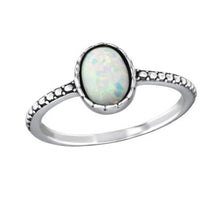 Load image into Gallery viewer, Oval Opal Sterling Silver Ring
