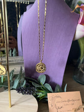 Load image into Gallery viewer, Celestial Zodiac Medallion Necklace – Cancer

Gold Plated Stainless Steel | Waterproof, Adjustable, Hypoallergenic
