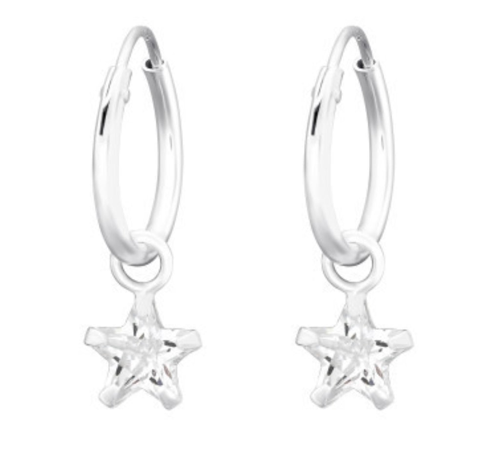 Sparkly Star Mini Hoops