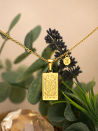 Gemini Zodiac Necklace – Waterproof Gold Plated Stainless Steel Horoscope Pendant (May 21 – June 20)