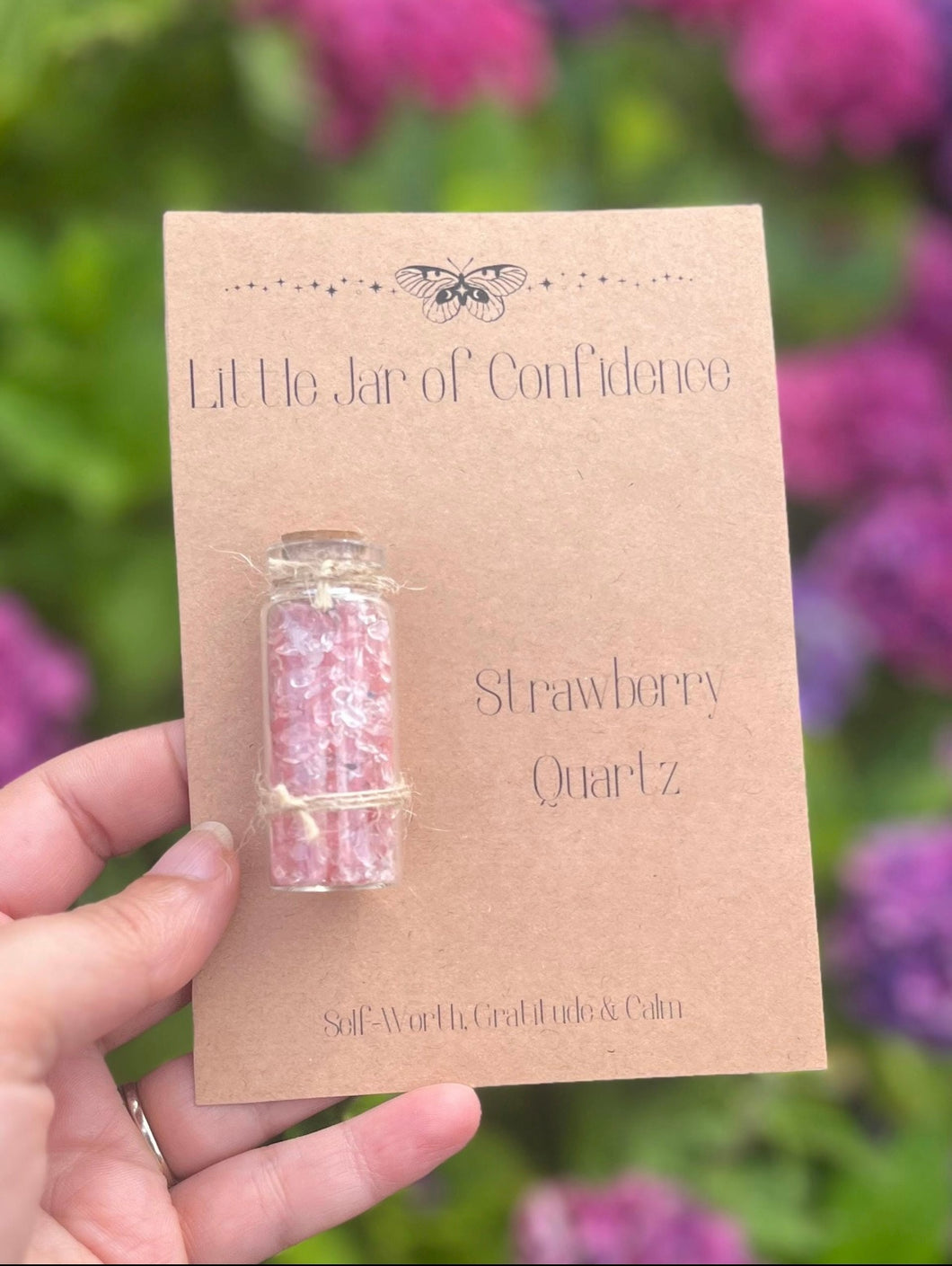 Little Jar of Confidence - Strawberry Quartz