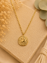 Load image into Gallery viewer, Celestial Zodiac Medallion Necklace – Capricorn

Gold Plated Stainless Steel | Waterproof, Adjustable, Hypoallergenic
