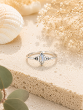 Load image into Gallery viewer, Rainbow Moonstone Oxidized Ring – 925 Sterling Silver | Vintage Moonstone Statement Ring
